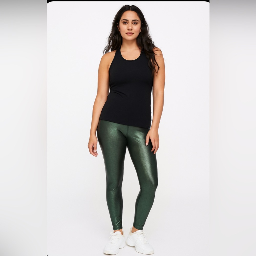 Emily Hsu Designs Mermaid sparkle Green Leggings